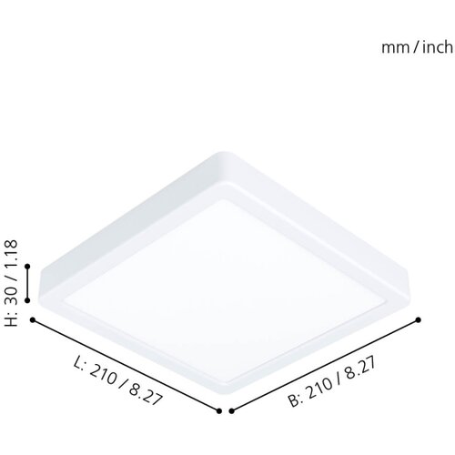 Eglo LED stropna svetilka Fueva 5 (17 W, 21 x 21 x 2,8 cm, nevtralno bela) Cene