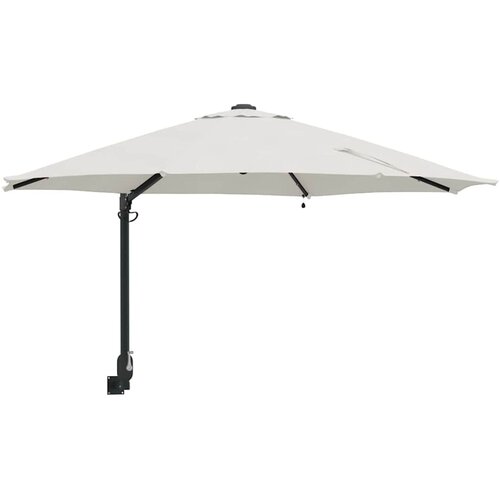 VidaXL Vrtni dežnik Bež in črna 248 x 248 x 148 cm Poliester in jeklo, (5000045846) Slike