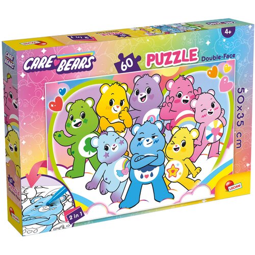 Lisciani Puzzle Care Bears, Dvostrane, 60 dijelova Slike