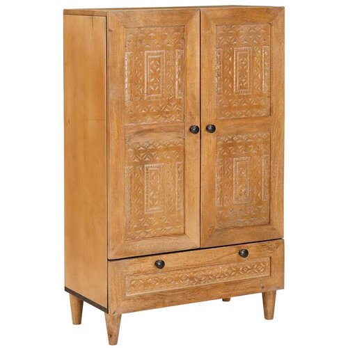 vidaXL Visok predalnik Svetlo rjava 60 x 33 x 100 cm trden mangov les Cene