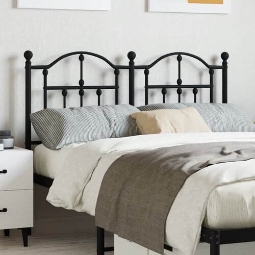 vidaXL Metalno uzglavlje crno 120 cm Cijene