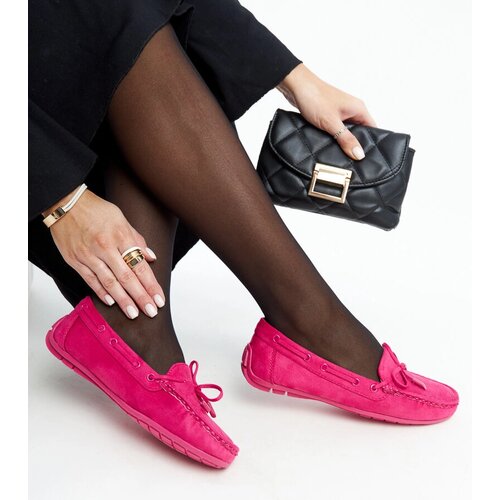 Gemre Dark pink moccasins with a bow Hayam Cene