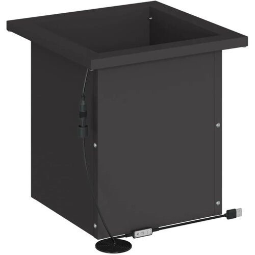  Vrtna posuda za sadnju s LED svjetlom 2 kom. Crna - Crna 30 x 30 x 30 cm 2 Slike