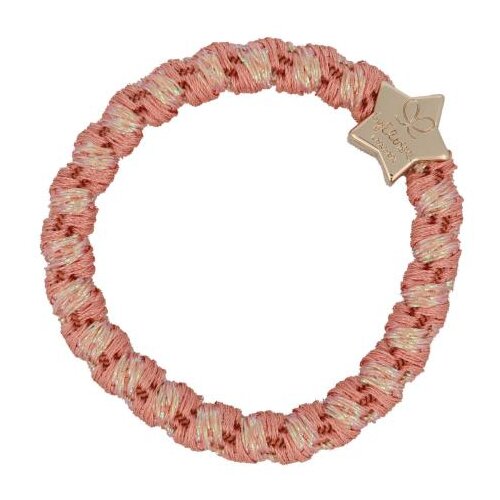 By Eloise London Woven Gold Star Coral Pink gumice za kosu Cijene