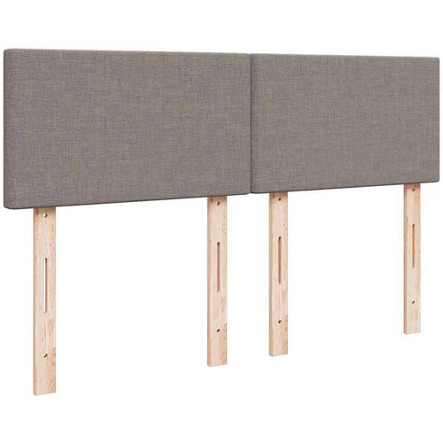 VidaXL otomanski okvir kreveta s madraca smeđesivi 140x200cm tkanine Slike
