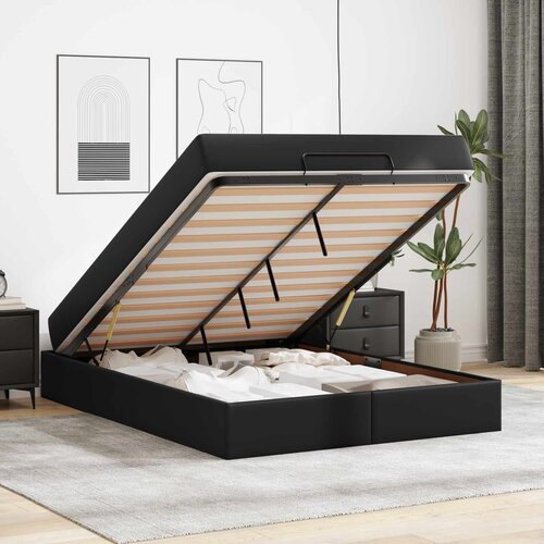  Okvir kreveta s madracem Ostalo 2 kom. Crna PVC 140 x 200 cm Slike