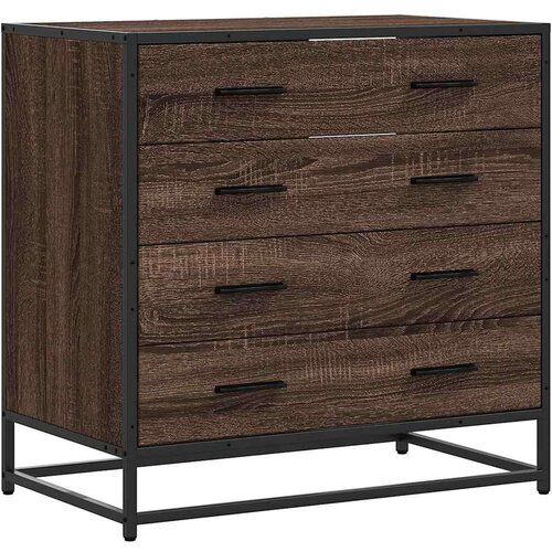 VidaXL Ormar s ladicama smeđi hrast 70x41x70 cm izrađeno drvo Slike