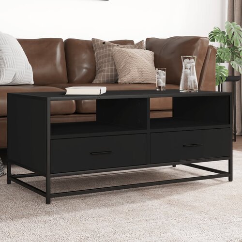  Stolić za kavu crni 100 x 50 x 45 cm konstruirano drvo i metala Cene