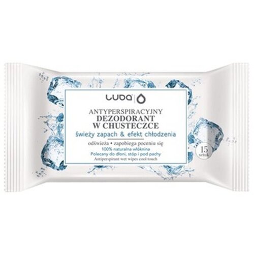 Luba Antiperspirant Wipes Fresh Scent and Cooling Effect dezodorant 15 kos Slike