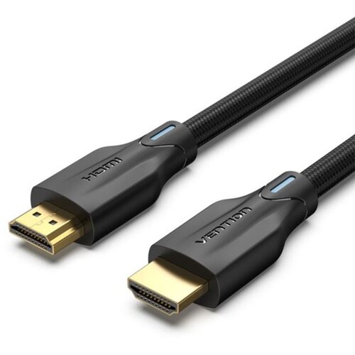Transmedia Vention Cotton Braided 8K Ultra High Speed HDMI Cable 1M Black Cene