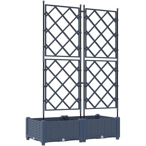  Vrtna saksija 2 kom. Siva 80 x 40 x 125,5 cm PP Slike