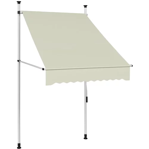 vidaXL Ročno zložljiva tenda 100 cm krem