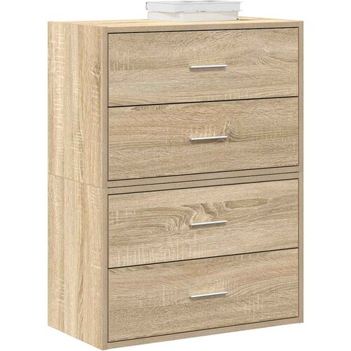  Ormari s 2 ladice 2 kom boja hrast 60x31x40cm konstruirano drvo Cene