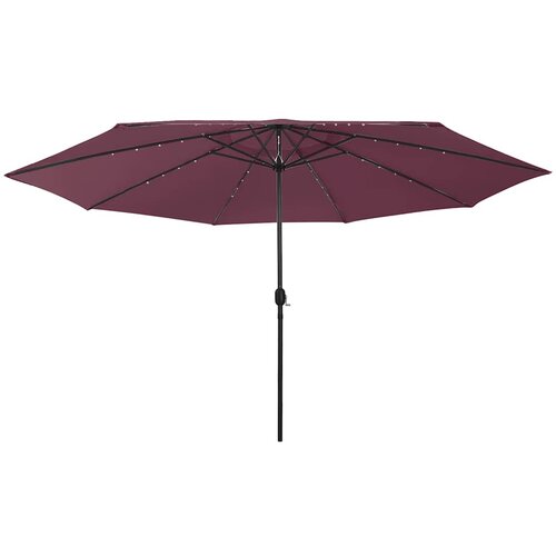 Vrtni suncobran s LED svjetlima 400 cm bordo Cijene