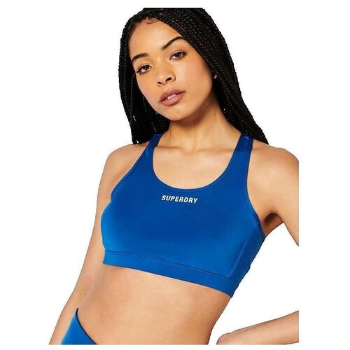 Superdry &Scaron;portni nedrčki Soutien-gorge Core Mid Impact Modra Cene