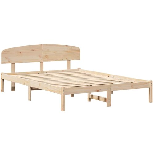 vidaXL Konstrukcija postelje Rjava 140 x 200 cm Trden borov les, (5000022844) Cene