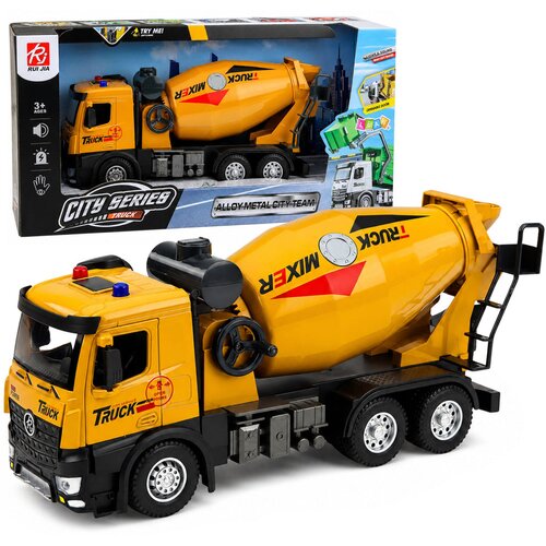  Construction Truck Concrete Mixer Metal Cabin Lights Sounds Drive 1:12 Cene