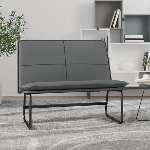  Klupa siva 100 x 75 x 76 cm od umjetne kože Cijene