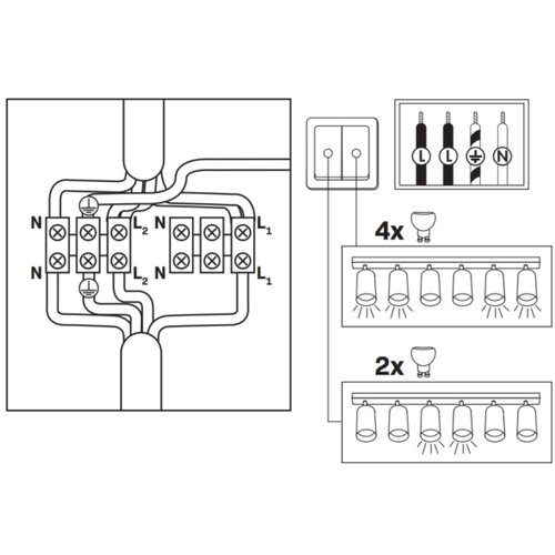  LED RGBW prigu&amp;scaron;iva kupatilska spot svetiljka TURYN 6xGU10/6,5W/230V IP44 bela Slike