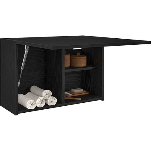 vidaXL Kupaonski zidni ormarić crni 60x25x40 cm izrađeno drvo Cijene