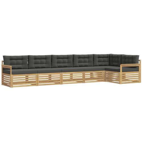 vidaXL Zunanja garnitura za sedenje 6 pcs Bela in antracit Poliester, (5000282590) Cene