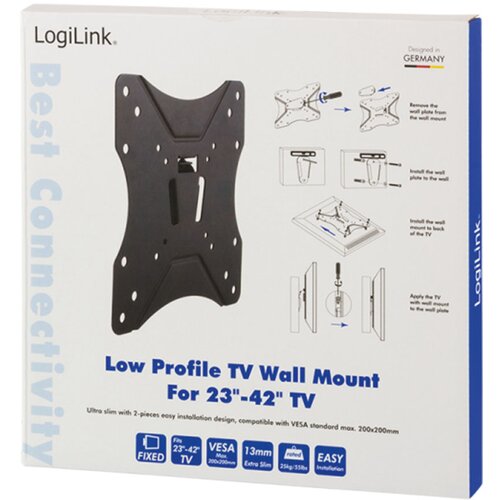 Logilink TV wall mount, 23 42, fixed, 25 kg max., BP0004 Slike