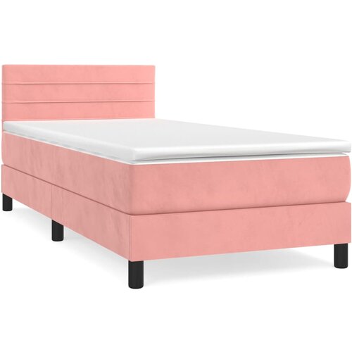 Box spring krevet s madracem ružičasti 80 x 200 cm bar&amp;scaron;unasti Slike