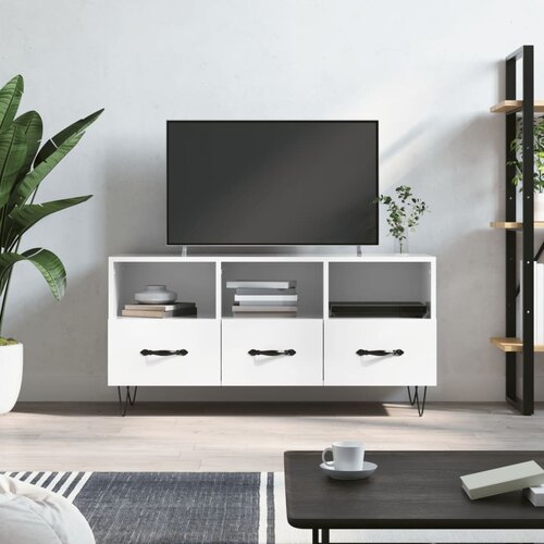 VidaXL TV ormarić sjajni bijeli 102 x 36 x 50 cm od konstruiranog drva Slike