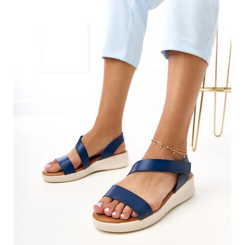 Gemre Navy blue wedge sandals Verkado Cene