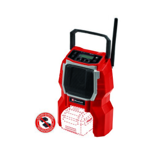 Einhell TC-RA 18 Li BT - Solo radio za gradilište FM Bluetooth® crvena Cijene