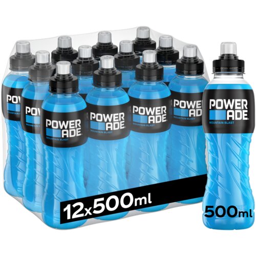 Powerade Mountain Blast bezalkoholno negazirano piće s okusom &scaron;umskog i tropskog voća 0,5l 12/boca XXL Cijene