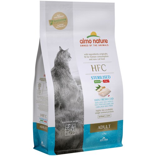 Almo Nature HFC Adult Sterilized s trsko - Varčno pakiranje: 2 x 1,2 kg Cene