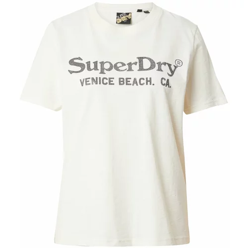 Superdry Majica boja pijeska / siva