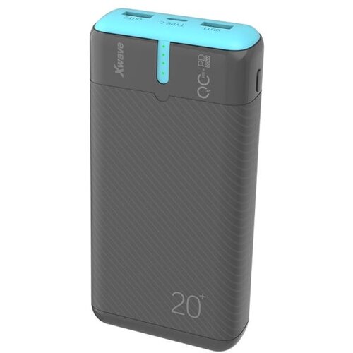 X Wave GoEnergy 20e grey+blue Power bank eksterna baterija 20000mAh/20W/PD+QC3.0/3A/2 xUSB/Type-C Cene