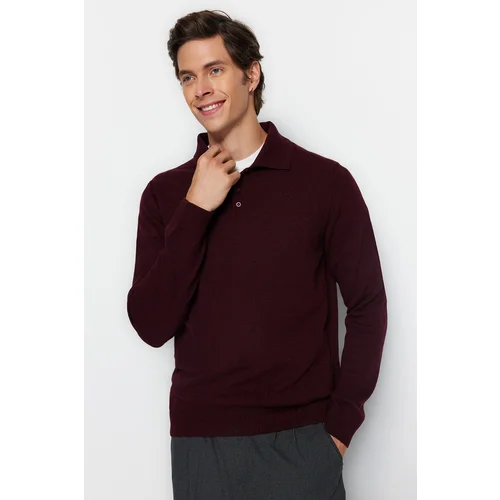 Trendyol Sweater - Burgundy - Slim fit