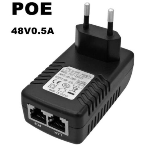 Gembird POE-INJ-4805 48V/0.5A 24W, poe adapter injector 100mbps sa 2x RJ45, 100m Cene