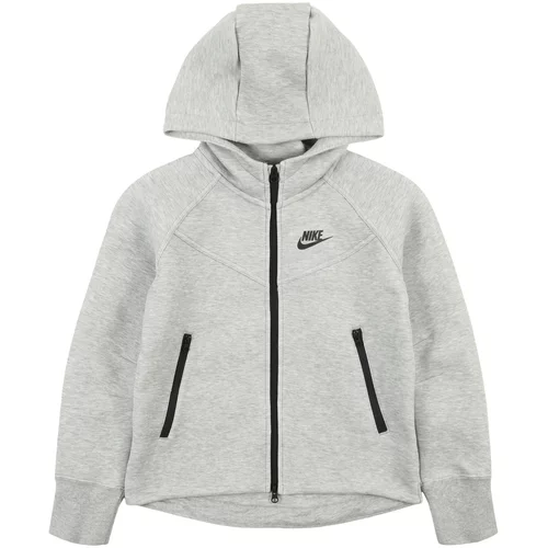 Nike Sportswear Jopa na zadrgo pegasto siva / črna