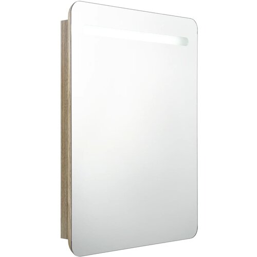 Maison Chic LED Kopalniška omarica - Kopalniški kabinet z ogledalom hrast 60x11x80 cm, (21794913) Cene