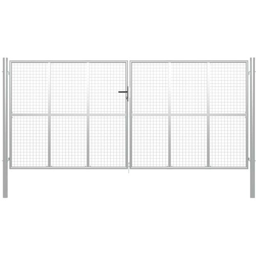 Vrata od pocinčanog čelika 415 x 250 cm srebrna Cijene