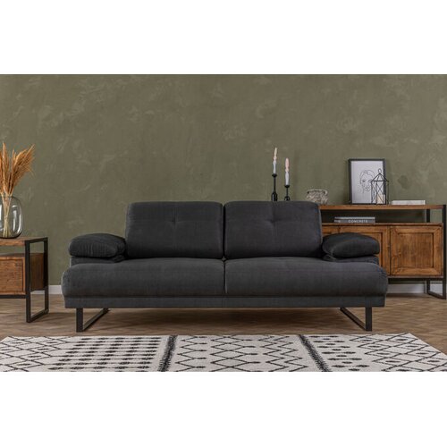 Atelier Del Sofa Temno siva raztegljiva sedežna garnitura 199 cm Mustang – Cene