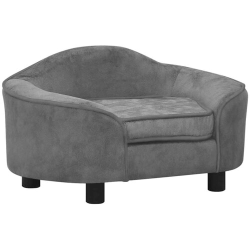 SOFA za pse siva 67 x 47 x 36 cm pli&amp;scaron;ana Slike