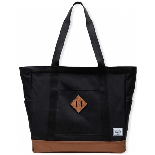 Herschel Nahrbtniki Heritage Tote - Black/Saddle Brown Črna Slike