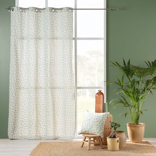Douceur d int&amp;eacute;rieur Belo-zelena zavesa 140x240 cm Maddy &amp;ndash; Slike