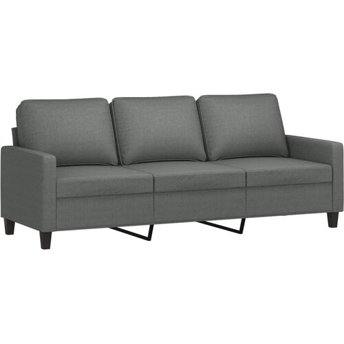  3-dijelni set sofa s jastucima tamnosivi od tkanine Slike