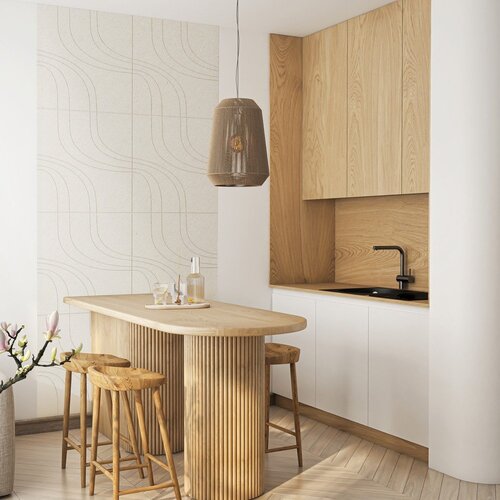 Styler Tekstilni akustični paneli v kompletu 2 ks 60x60 cm Waves II &amp;ndash; Slike