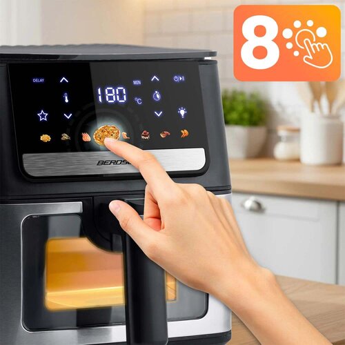  Friteza na vrući zrak 6,5l Berdsen 1700W BD-655 crna Slike