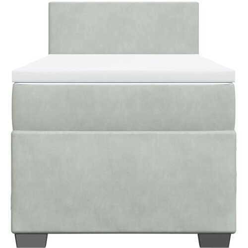 Box spring krevet s madracem svjetlosivi 80 x 200 cm bar&amp;scaron;unasti Slike