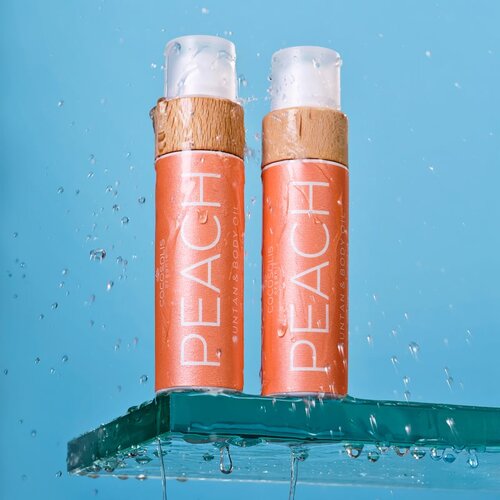 Cocosolis PEACH negovalno olje za sončenje z vonjem Peach 110 ml Slike