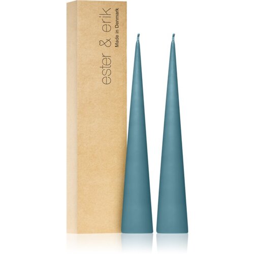 ester & erik cone candles steel blue (no. 64) sveča 2x25 cm Cene