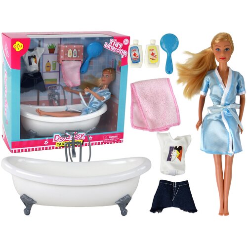  Lutka za igru sa plavim ogrtačem i kadom - 30 cm Cene